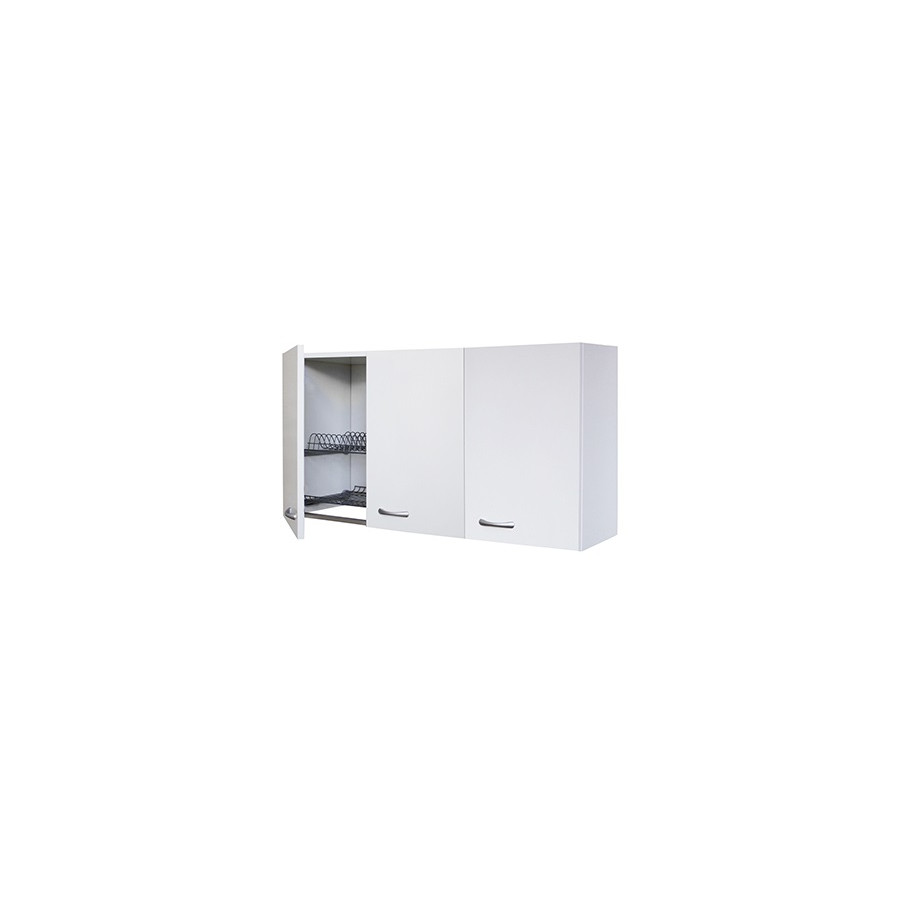 Mobile colapiatti e pensile destro bianco lucido cm 120  H.60