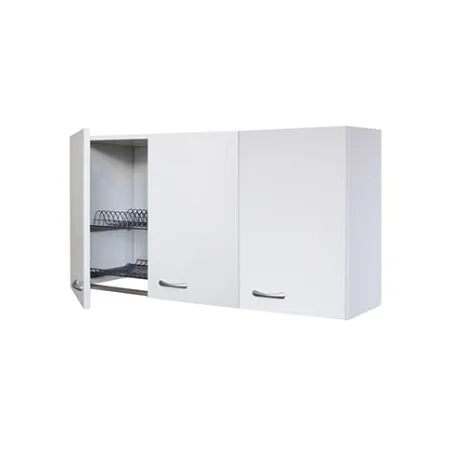 Mobile colapiatti e pensile destro bianco lucido cm 120  H.60