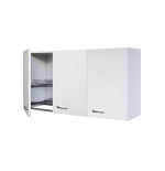 Mobile colapiatti e pensile destro bianco lucido cm 120  H.60