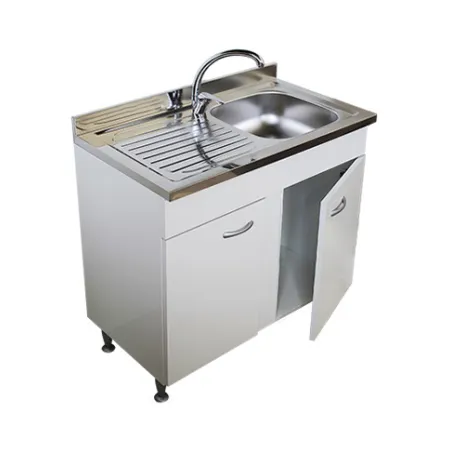 Mobile cucina bianco cm 80 2 ante con lavello vasca a destra