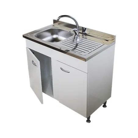 Mobile cucina bianco cm 80 2 ante con lavello vasca a sinistra