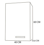 Pensile da cucina colore rovere well cm 40 1 anta ap.sx H.60