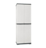 Armadietto mobiletto per interno/esterno, 4 ripiani, 2 ante, cm.178x65x45