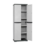 Armadietto mobiletto per interno/esterno, 4 ripiani, 2 ante, cm.178x65x45