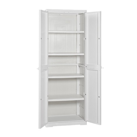 Armadietto polipropilene per interno ed esterno, 4 ripiani, 2 ante, cm.178x65x45