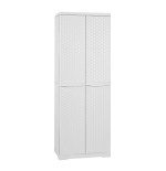 Armadietto polipropilene per interno ed esterno, 4 ripiani, 2 ante, cm.178x65x45