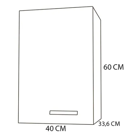 Mobile pensile cucina colore bianco cm 40 1 anta H.60