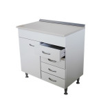 Mobile cucina componibile cm80, sportello e cassetti laterali dx, bianco